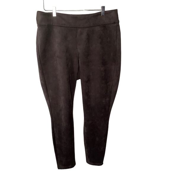 LANE BRYANT Brown Faux Suede Pull on Pants Size 18/20 - Picture 1 of 6